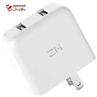 آداپتور شارژ سریع 2 پورت شیائومی مدل zmi آداپتور شارژ سریع 2 پورت شیائومی مدل zmi