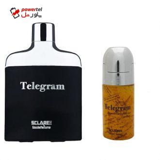 ادوپرفیوم مردانه اسکلاره مدل Telegram به همراه رول ضد تعریق مردانه اسکلاره مدل Telegram