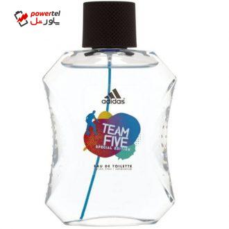 ادو تویلت مردانه آدیداس مدل Team Five حجم 100 میلی لیتر ادو تویلت مردانه آدیداس مدل Team Five حجم 100 میلی لیتر