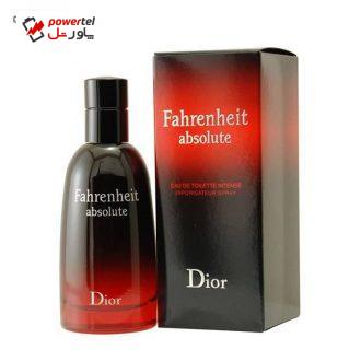 ادو تویلت مردانه دیور مدل Fahrenheit Absolute حجم 50 میلی لیتر ادو تویلت مردانه دیور مدل Fahrenheit Absolute حجم 50 میلی لیتر