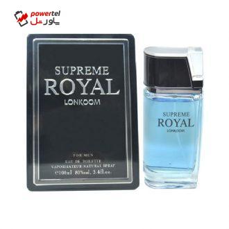 ادو تویلیت مردانه لنکوم مدل supreme Royal حجم 100 میلی لیتر