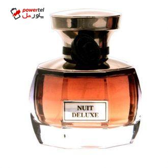 ادو پرفیوم زنانه پرفیوم دلوکس مدل Nuit Delux حجم 100 میلی لیتر ادو پرفیوم زنانه پرفیوم دلوکس مدل Nuit Delux حجم 100 میلی لیتر