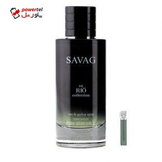 ادو پرفیوم مردانه ریو کالکشن مدل Rio Savag حجم 100 میلی لیتر به همراه عطر جیبی حجم 1 میلی لیتر ادو پرفیوم مردانه ریو کالکشن مدل Rio Savag حجم 100 میلی لیتر به همراه عطر جیبی حجم 1 میلی لیتر