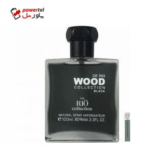 ادو پرفیوم مردانه ریو کالکشن مدل Rio Wood Black حجم 100 میلی لیتر به همراه عطر جیبی ادو پرفیوم مردانه ریو کالکشن مدل Rio Wood Black حجم 100 میلی لیتر به همراه عطر جیبی