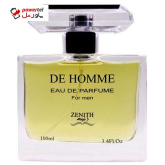 ادو پرفیوم مردانه زنیت مدل de homme حجم 100 میلی لیتر ادو پرفیوم مردانه زنیت مدل de homme حجم 100 میلی لیتر