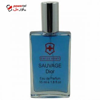 ادو پرفیوم مردانه سوئیس آرمی مدل اسکلوسیو Sauvage Dior  حجم 55 میلی لیتر
