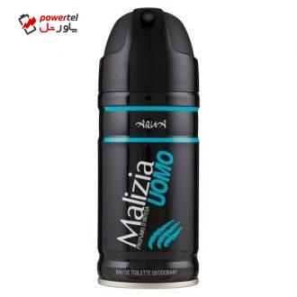 اسپری بدن مردانه مالیزیا مدل Aqua حجم 150 میلی لیتر
