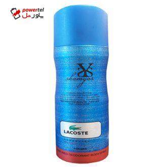 اسپری خوشبو کننده بدن مردانه شمیاس مدل Lacost حجم 200 میلی لیتر اسپری خوشبو کننده بدن مردانه شمیاس مدل Lacost حجم 200 میلی لیتر