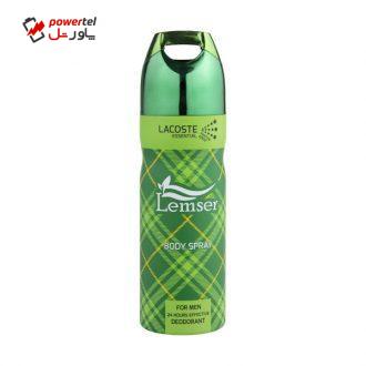 اسپری خوشبو کننده بدن مردانه لمسر مدل Lacoste حجم 200 میلی لیتر اسپری خوشبو کننده بدن مردانه لمسر مدل Lacoste حجم 200 میلی لیتر
