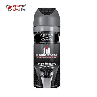 اسپری خوشبو کننده بدن مردانه پلی هات مومنت مدل CREED AVENTUS حجم 200 میلی لیتر