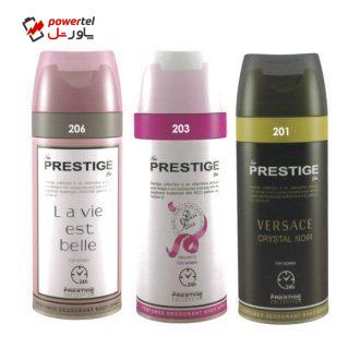اسپری خوشبو کننده بدن پرستیژ مدل P12 حجم 150 میلی لیتر مجموعه 3 عددی اسپری خوشبو کننده بدن پرستیژ مدل P12 حجم 150 میلی لیتر مجموعه 3 عددی