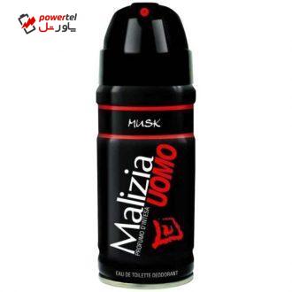 اسپری دئودورانت مردانه مالیزیا مدل Musk حجم 150 میلی لیتر اسپری دئودورانت مردانه مالیزیا مدل Musk حجم 150 میلی لیتر