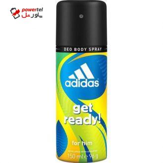 اسپری مردانه آدیداس مدل Get Ready حجم 150 میلی لیتر