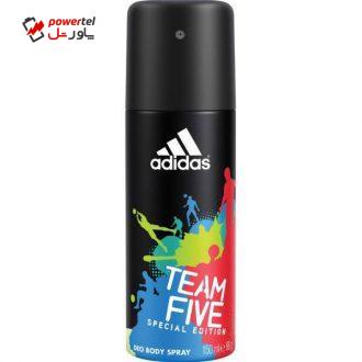 اسپری مردانه آدیداس مدل Team Five حجم 150 میلی لیتر
