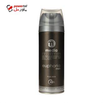 اسپری مردانه مدیا مدل Euphoria حجم 200 میلی لیتر اسپری مردانه مدیا مدل Euphoria حجم 200 میلی لیتر