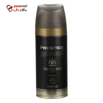 اسپری مردانه پرستیژ مدل Trussardi Uomo حجم 150 میلی لیتر اسپری مردانه پرستیژ مدل Trussardi Uomo حجم 150 میلی لیتر