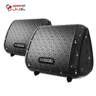 اسپیکر بلوتوثی قابل حمل موتورولا مدل Sonic SUB 340 BASS Twin بسته دو عددی