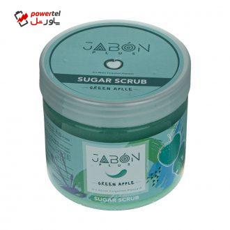 اسکراب شکری لایه بردار پوست ژبن پلاس مدل Green Apple وزن 450 گرم