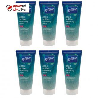 اسکراب لایه بردار رینو زیت مدل Deep action exfolianting حجم 200 میلی لیتر بسته 6 عددی