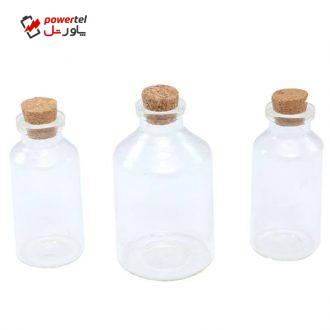 بطری شیشه ای دکوری کوه شاپ کد TP-B4466 بسته 3 عددی