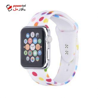 بند سیلیکونی مدل polka dot مناسب برای اپل واچ 42 میلی متری بند سیلیکونی مدل polka dot مناسب برای اپل واچ 42 میلی متری