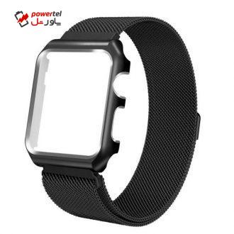 بند فلزی مدل Classic مناسب برای اپل واچ 4 مدل 44mm به همراه بامپر