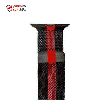 بند فلزی میلانس مدل Red And Black مناسب برای اپل واچ 42میلی متری بند فلزی میلانس مدل Red And Black مناسب برای اپل واچ 42میلی متری