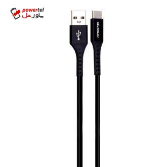 کابل تبدیل USB به USB-C کینگ استار مدل K63C طول 0.25 متر کابل تبدیل USB به USB-C کینگ استار مدل K63C طول 0.25 متر