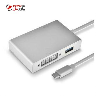 تبدیل USB- Type c به VGA/ DVI/HDMI/USB مدل MN