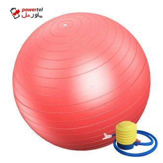 توپ بدنسازی مدل GYM BALL قطر 55 سانتی متر به همراه پمپ هوا و دستبند پاور بالانس توپ بدنسازی مدل GYM BALL قطر 55 سانتی متر به همراه پمپ هوا و دستبند پاور بالانس