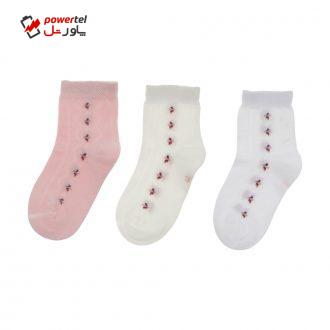 جوراب دخترانه جاستیفای مدل K0406033SO مجموعه 3 عددی