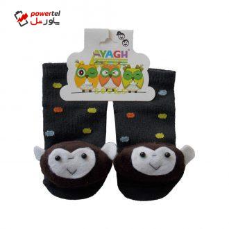 جوراب نوزادی ایاق طرح میمون کد 30793