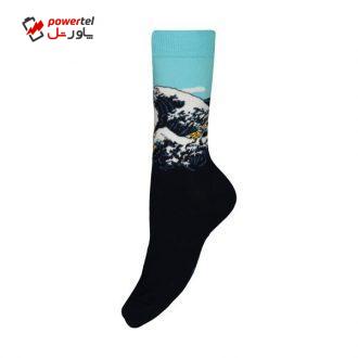 جوراب پاتریس طرح نقاشی موج مدل 2271238-79