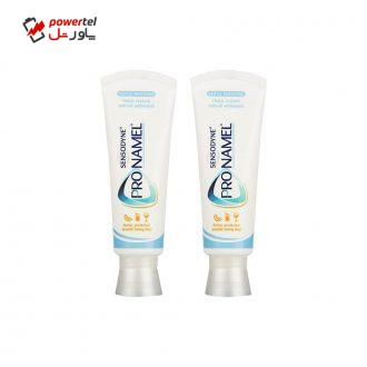 خمیر دندان سنسوداین مدل Pro-Namel Gentle Whitening حجم 75 میلی لیتر بسته 2 عددی خمیر دندان سنسوداین مدل Pro-Namel Gentle Whitening حجم 75 میلی لیتر بسته 2 عددی
