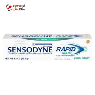 خمیر دندان سنسوداین مدل RAPID RELIEF Action Extra fresh حجم 75 میلی لیتر خمیر دندان سنسوداین مدل RAPID RELIEF Action Extra fresh حجم 75 میلی لیتر
