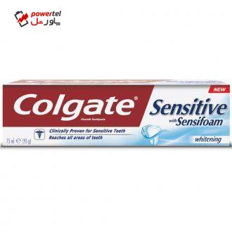 خمیر دندان فومی کلگیت مدل Whitening مقدار 95 گرم خمیر دندان فومی کلگیت مدل Whitening مقدار 95 گرم