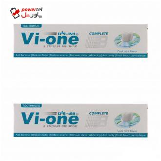 خمیر دندان وی وان مدل Complete 8 حجم 130 میلی لیتر بسته 2 عددی