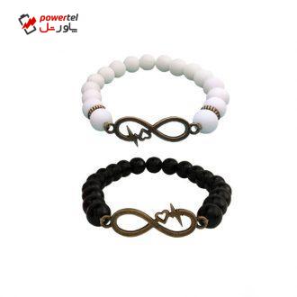 دستبند طرح بینهایت کد BE01 مجموعه 2 عددی دستبند طرح بینهایت کد BE01 مجموعه 2 عددی