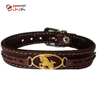دستبند چرم وارک طرح نماد ماه دی مدل پرهام کد rb73