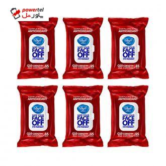 دستمال مرطوب دافی مدل ANTIOXIDANT مجموعه 6 عددی