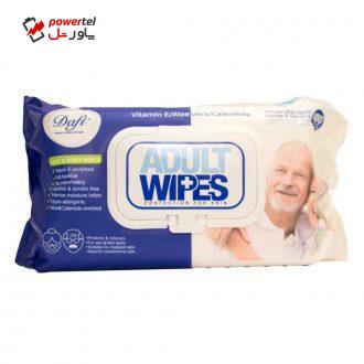 دستمال مرطوب دافی مدل Adult Wipes بسته 100 عددی