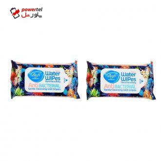 دستمال مرطوب دافی مدل Anti bacterial مجموعه 2 عددی