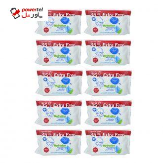 دستمال مرطوب دافی مدل Hydration مجموعه 10 عددی