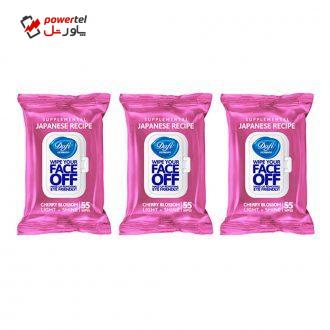 دستمال مرطوب دافی مدل JAPANESE CHERRY BLOSSOM مجموعه ۳ عددی