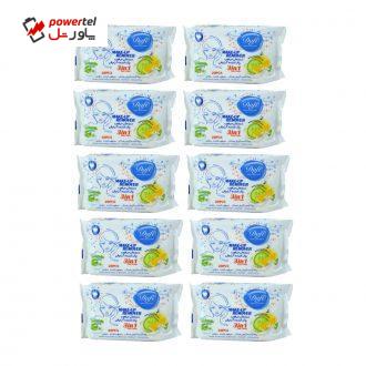 دستمال مرطوب دافی مدل Lc مجموعه 10 عددی