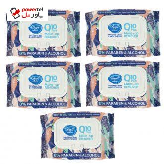 دستمال مرطوب دافی مدل Q10 مجموعه 5 عددی