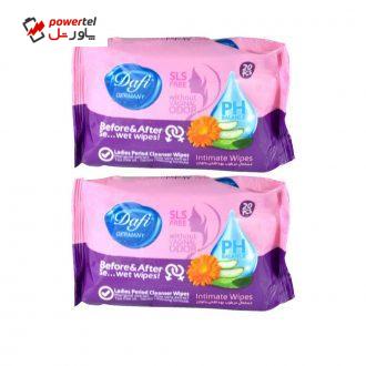 دستمال مرطوب دافی مدل wo2 مجموعه 2 عددی دستمال مرطوب دافی مدل wo2 مجموعه 2 عددی