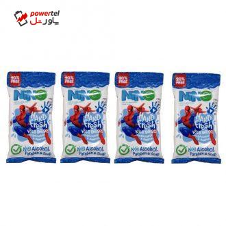 دستمال مرطوب نینو کد 003 مجموعه 4 عددی