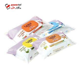 دستمال مرطوب وی کر مدل Wet Wipes مجموعه 4 عددی
