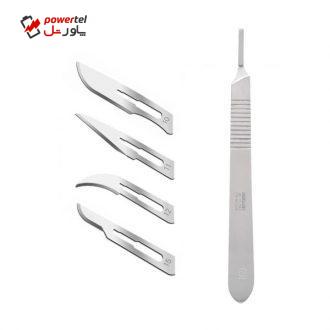 دسته تیغ جراحی استارمد مدل FJW064 به همراه تیغ استریل کیاتو کد SKJQ002369 مجموعه 4 عددی دسته تیغ جراحی استارمد مدل FJW064 به همراه تیغ استریل کیاتو کد SKJQ002369 مجموعه 4 عددی